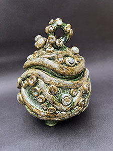 Image of Kevin Werner's ceramic, Barnacle Petina.